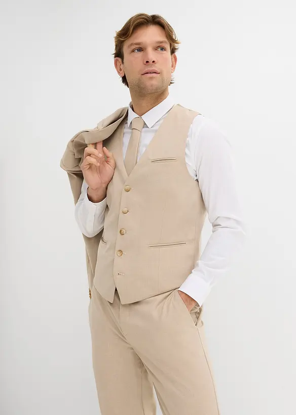 Abito da sposo con gilet e cravatta, regular fit (set 4 pezzi), bonprix