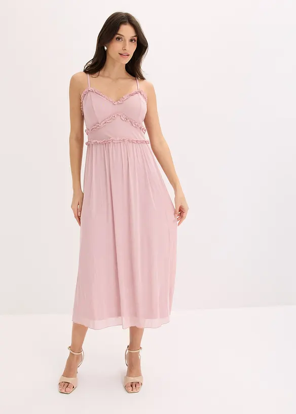 Abito in jersey con mesh delicato, bonprix