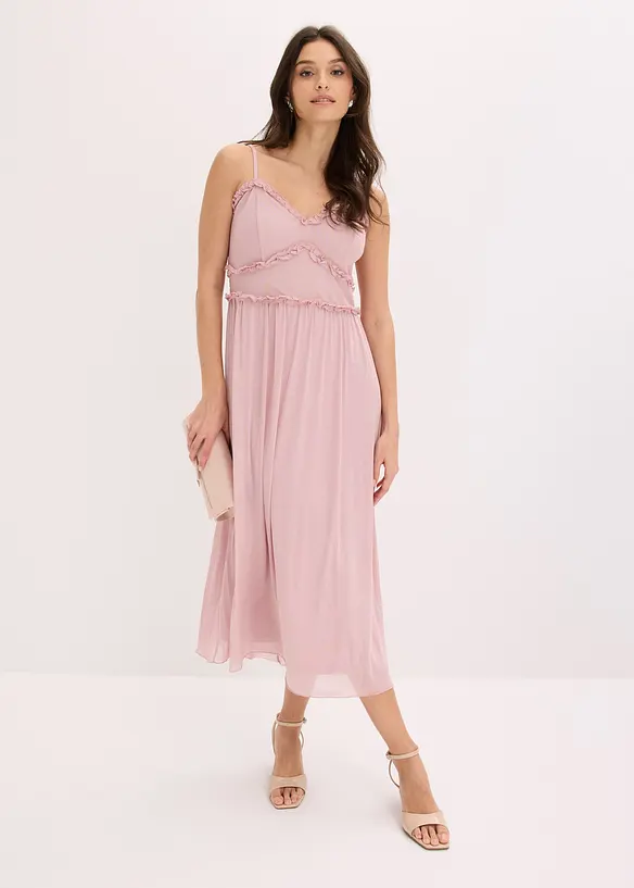 Abito in jersey con mesh delicato, bonprix