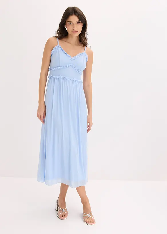 Abito in jersey con mesh delicato, bonprix