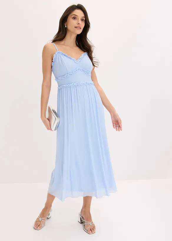 Abito in jersey con mesh delicato, bonprix