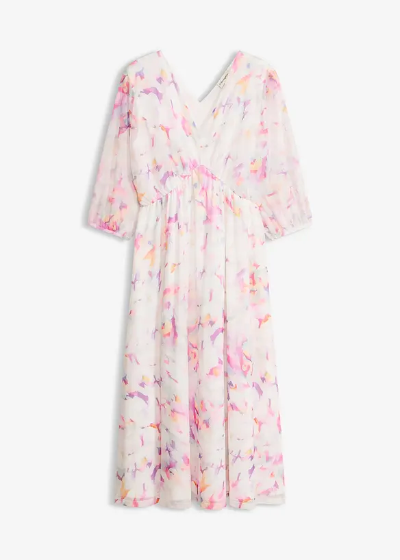 Abito in jersey e mesh delicato, bonprix