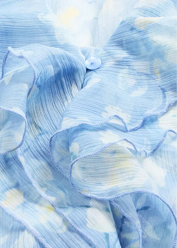 Blusa di chiffon con volant, bonprix