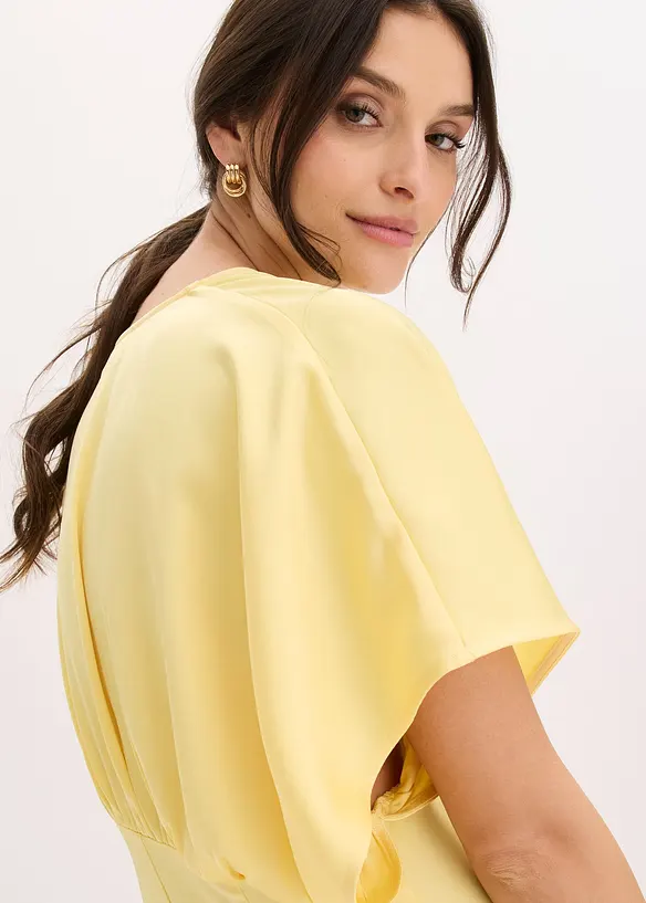 Abito lungo in satin lucido, bonprix