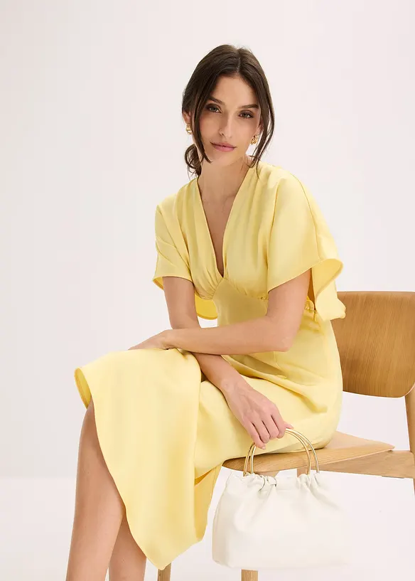 Abito lungo in satin lucido, bonprix