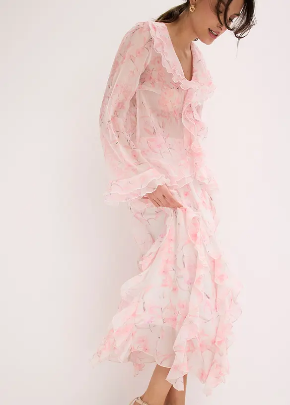 Gonna lunga in chiffon leggero, bonprix