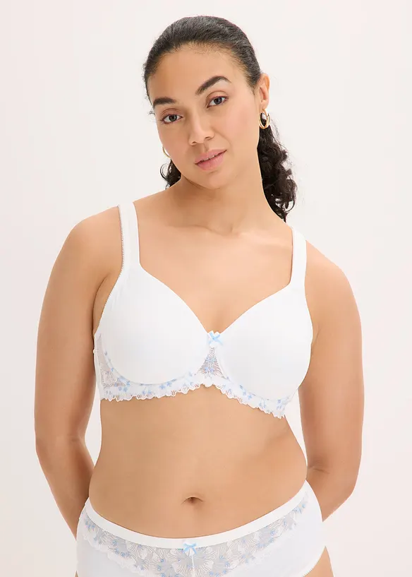 Reggiseno minimizer con ricami delicati, bonprix