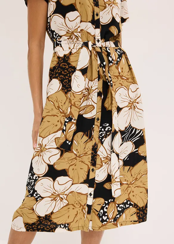 Abito in viscosa con cintura da annodare, bonprix