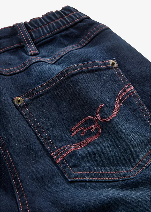 Jeans dritti con girovita comodo, vita media, bonprix