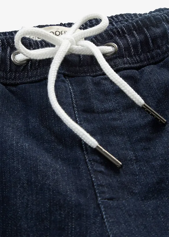 Jeans elasticizzati wide leg, vita media, bonprix