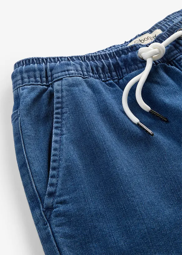 Jeans elasticizzati wide leg, vita media, bonprix