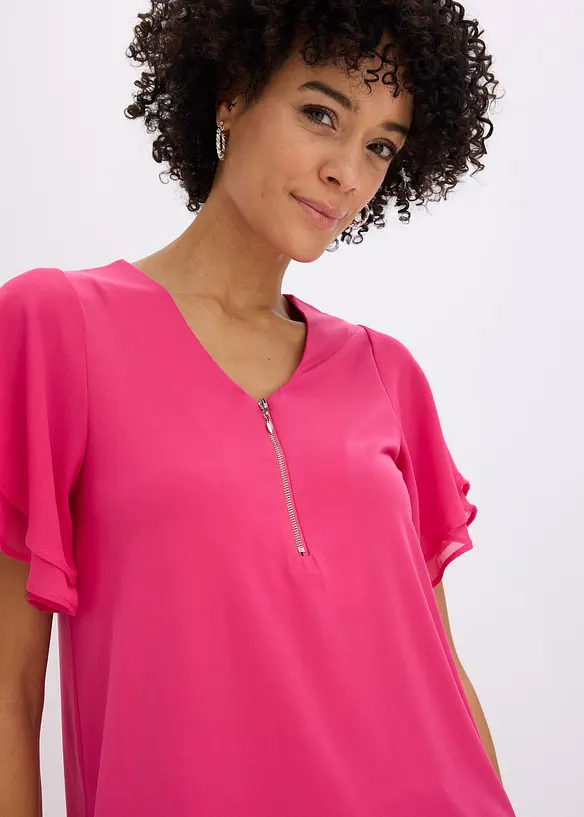 Maglia con maniche in chiffon, bonprix