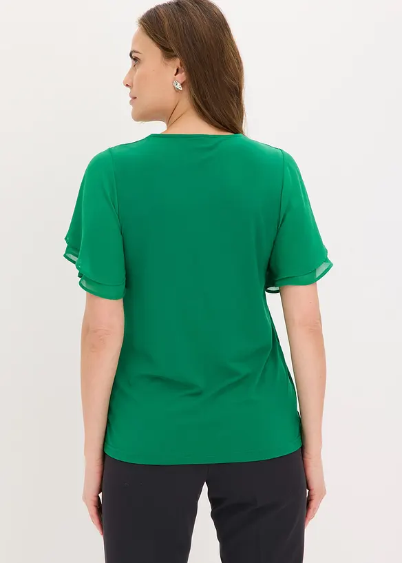 Maglia con maniche in chiffon, bonprix