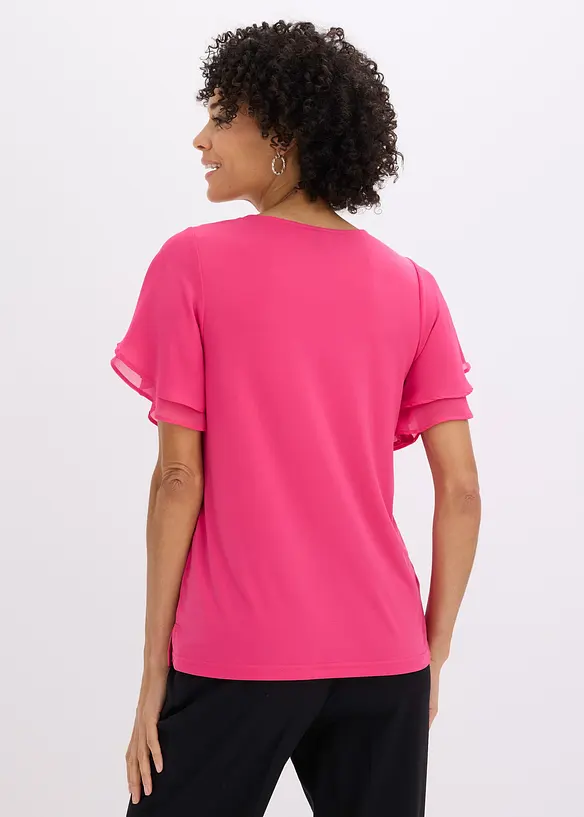 Maglia con maniche in chiffon, bonprix