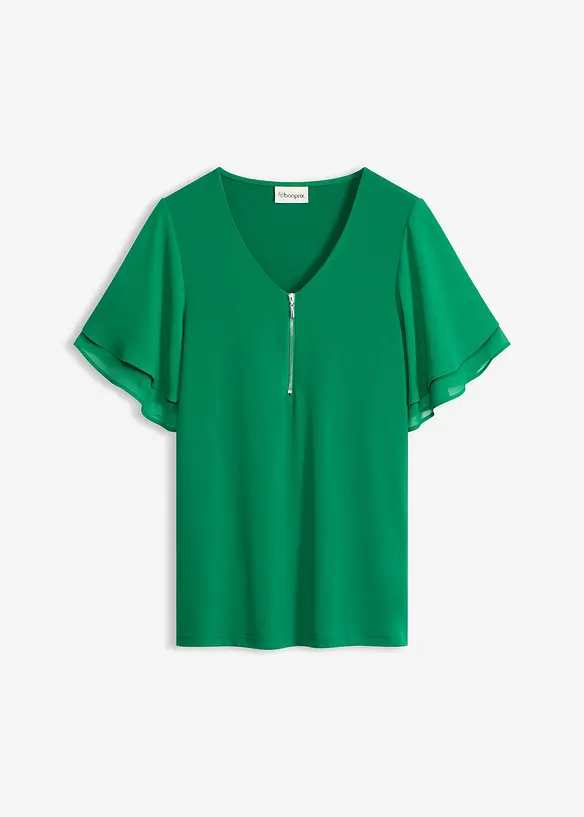 Maglia con maniche in chiffon, bonprix