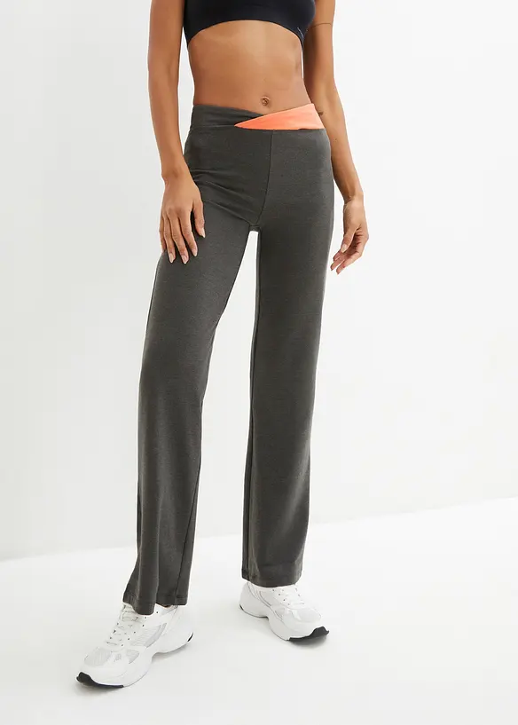 Pantaloni sportivi in cotone, bootcut (pacco da 2), bonprix