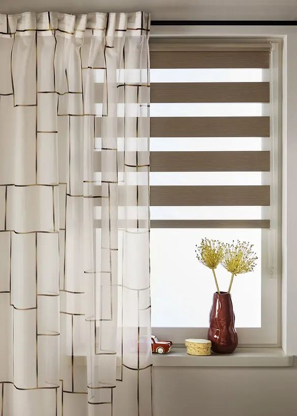 Tenda a rullo doppia in tessuto strutturato, bonprix