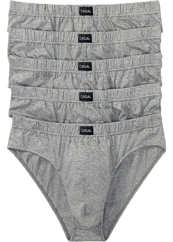 Slip alto in cotone (pacco da 5), bonprix