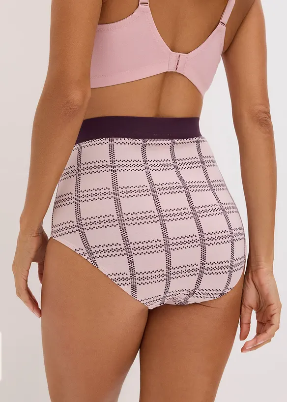 Slip a vita alta con cotone biologico (pacco da 4), bonprix