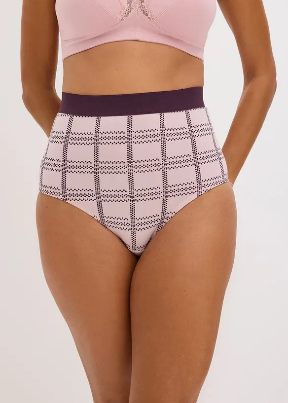 Slip a vita alta con cotone biologico (pacco da 4), bonprix