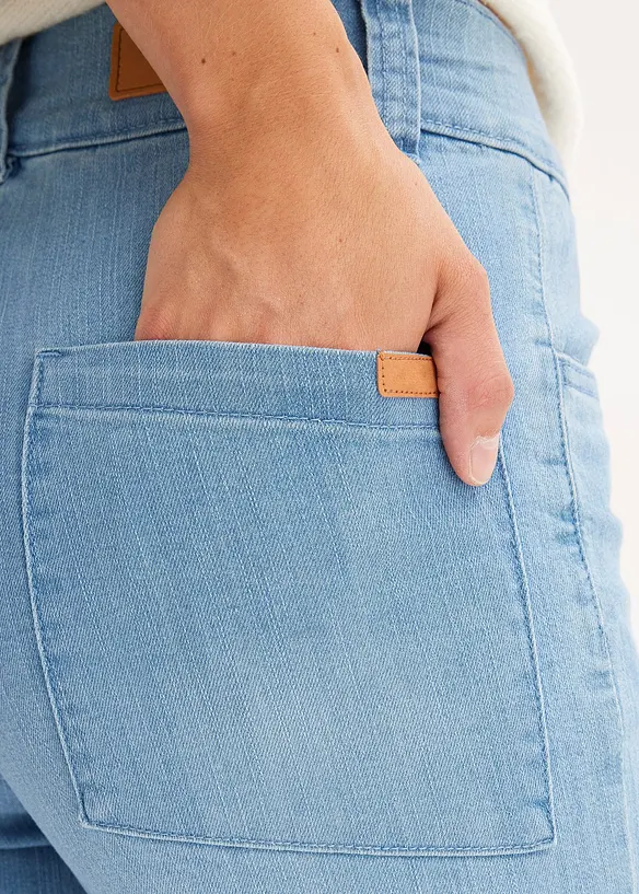 Jeans elasticizzati straight, vita alta, bonprix