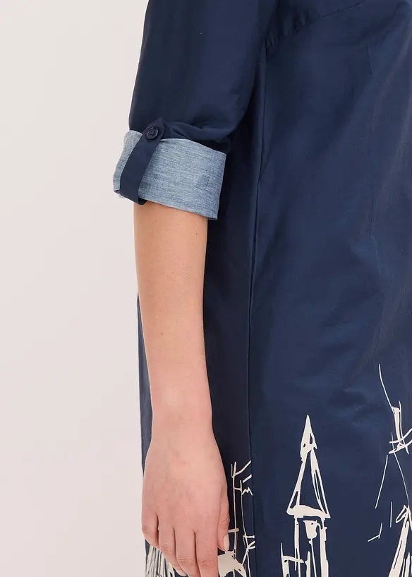 Abito chemisier in popeline di cotone, bonprix