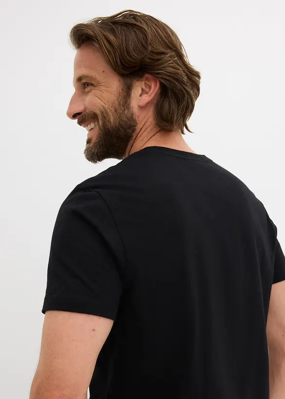 T-shirt in puro cotone biologico, slim fit, bonprix