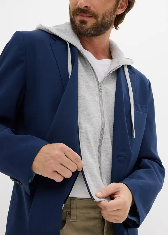 Giacca elegante 2 in 1 con inserto con cappuccio staccabile, bonprix