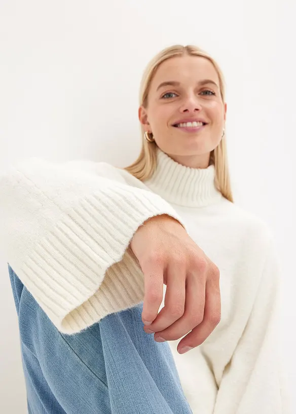 Maglione con collo dritto, bonprix