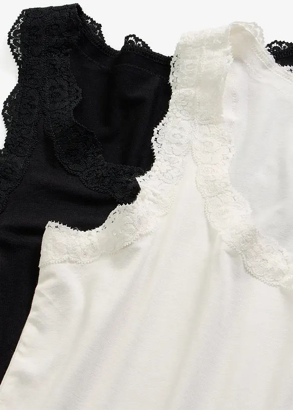 Top in misto viscosa morbido (pacco da 2), bonprix