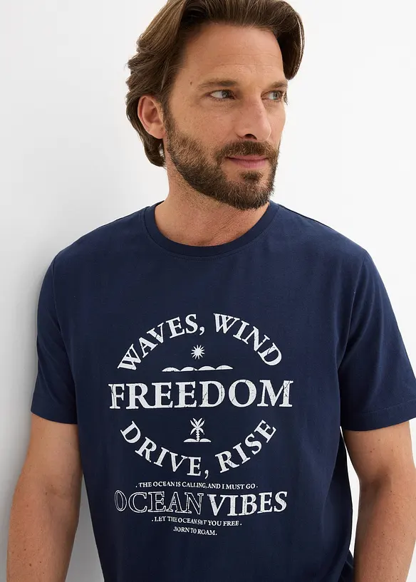 T-shirt in puro cotone, bonprix