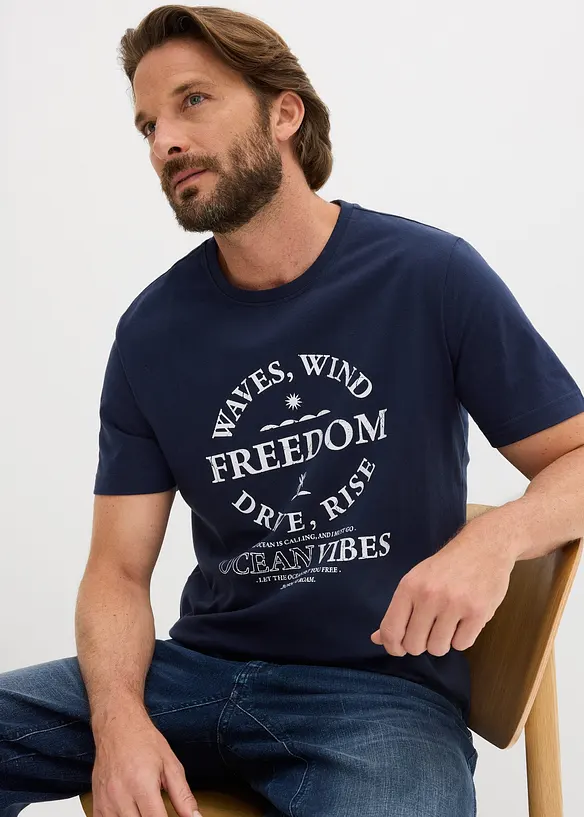 T-shirt in puro cotone, bonprix