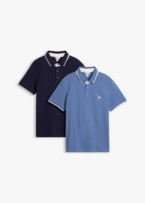 Polo in puro cotone biologico (pacco da 2), bonprix