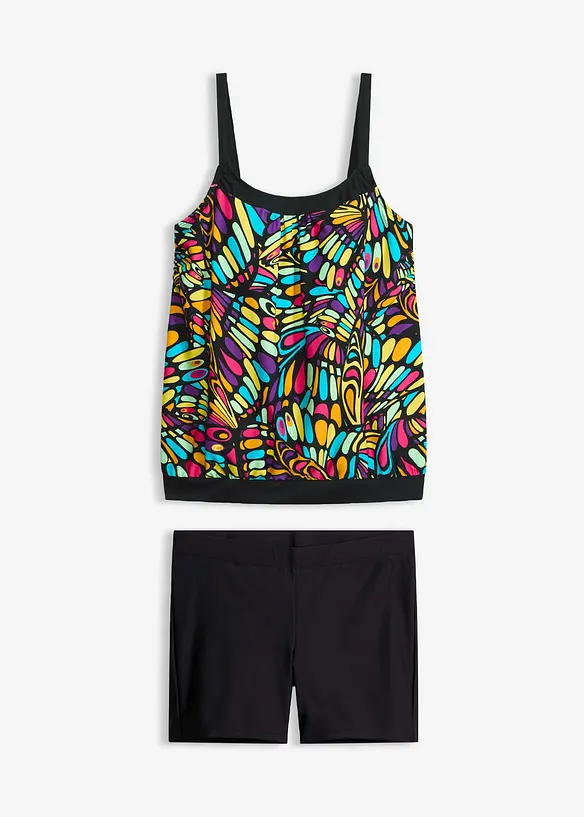 Tankini oversize con pantaloncini da bagno (set 2 pezzi), bonprix