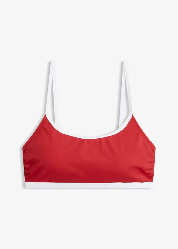 Reggiseno bikini a bustier con dettagli a contrasto, bonprix