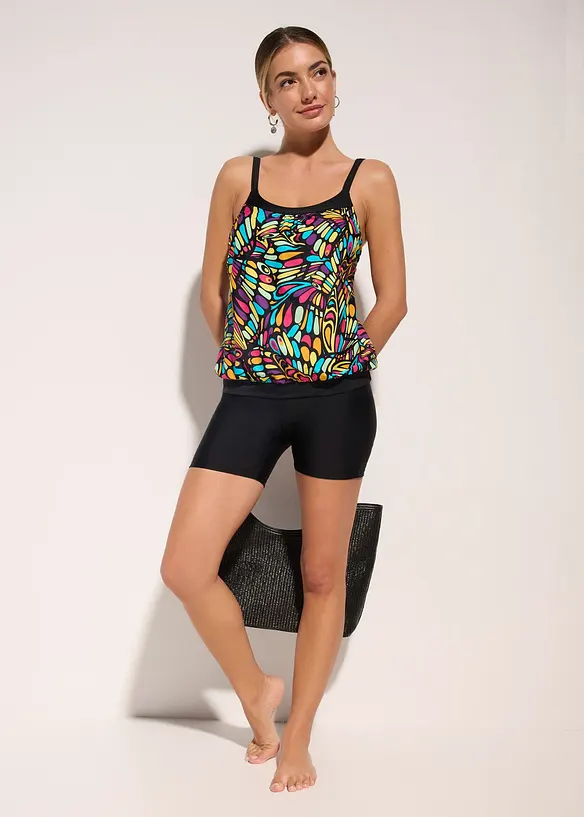 Tankini oversize con pantaloncini da bagno (set 2 pezzi), bonprix