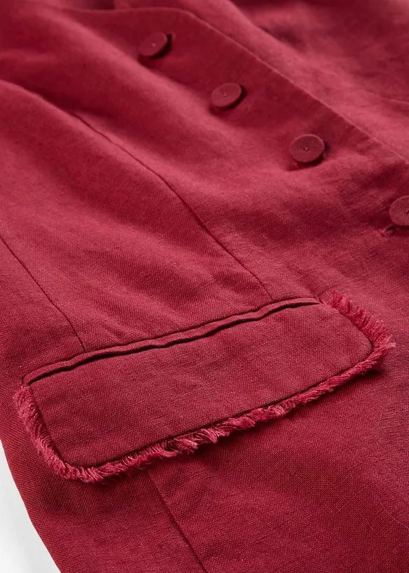 Gilet in stile sartoriale in puro lino, bonprix