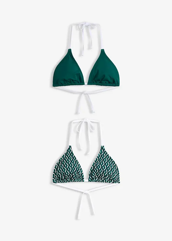 Reggiseno bikini a triangolo (pacco da 2), bonprix