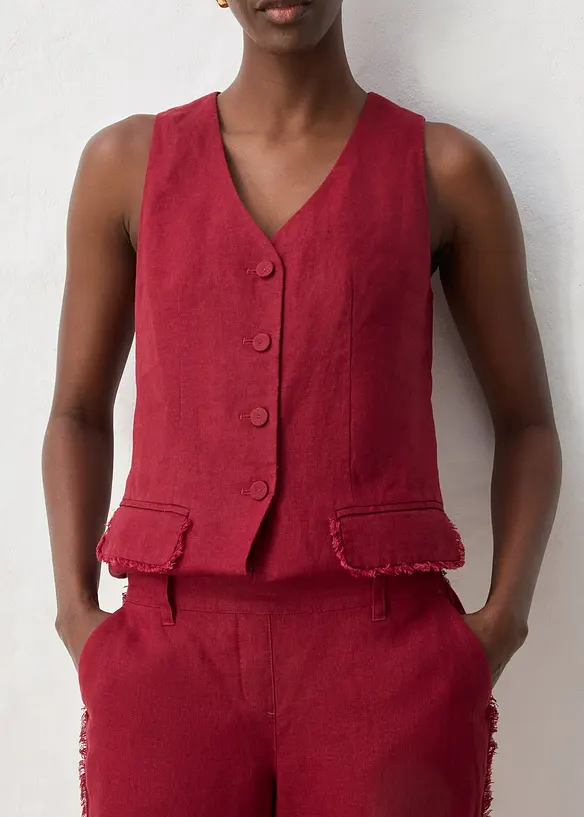 Pantaloni in lino a gamba larga, bonprix