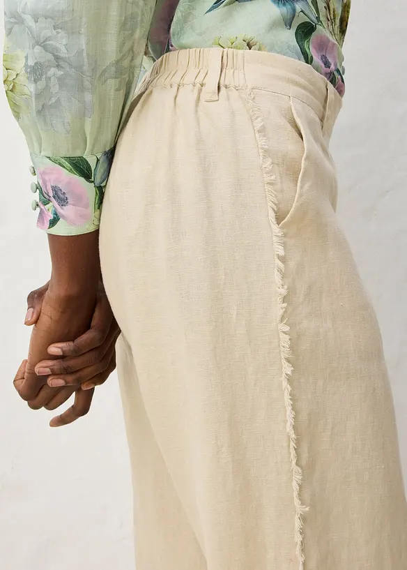 Pantaloni in lino a gamba larga, bonprix