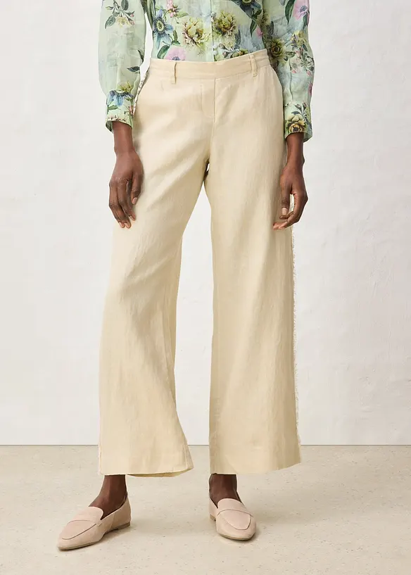 Pantaloni in lino a gamba larga, bonprix