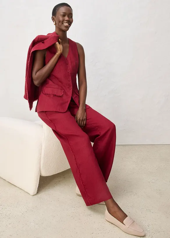 Pantaloni in lino a gamba larga, bonprix