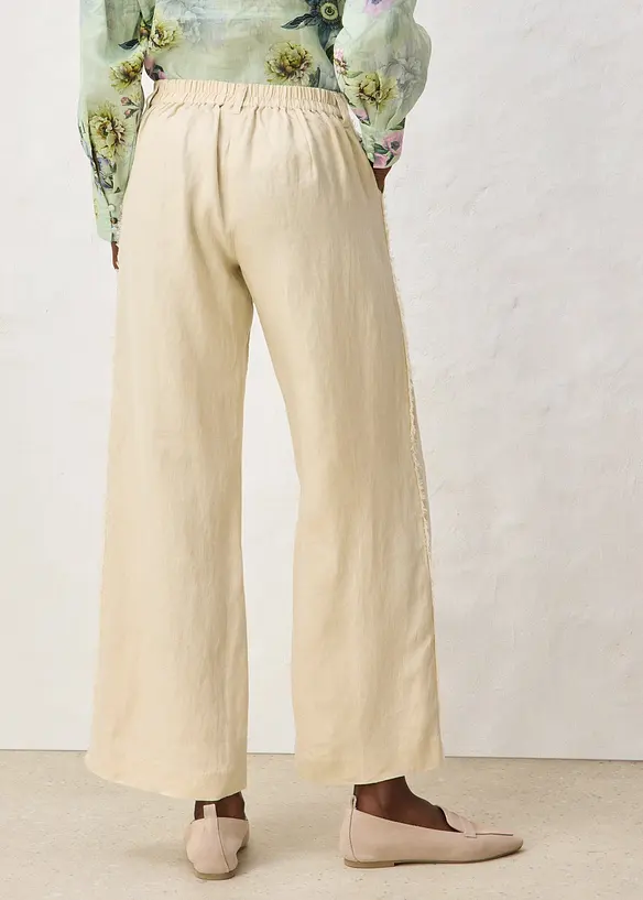 Pantaloni in lino a gamba larga, bonprix