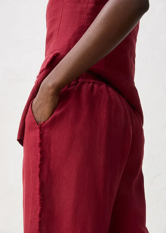 Pantaloni in lino a gamba larga, bonprix