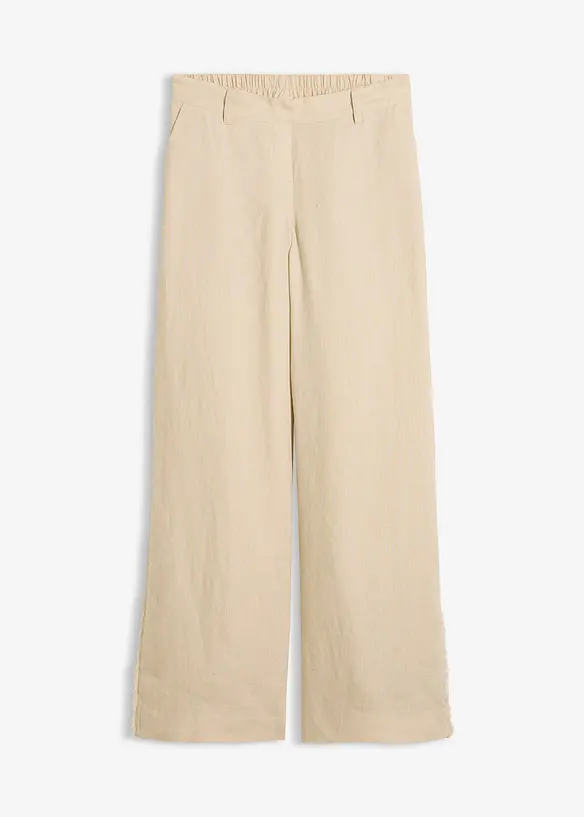 Pantaloni in lino a gamba larga, bonprix