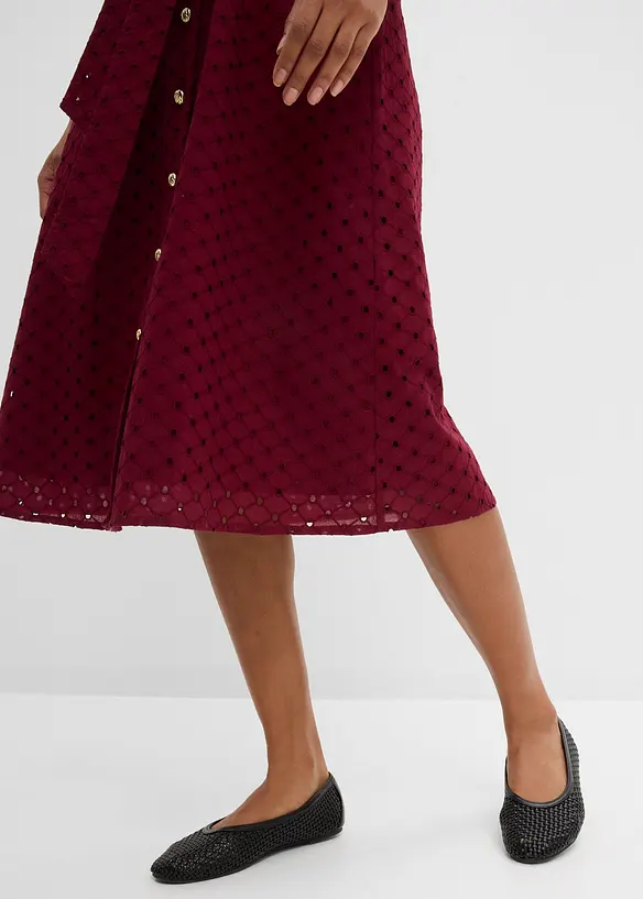 Abito chemisier in pizzo traforato, bonprix