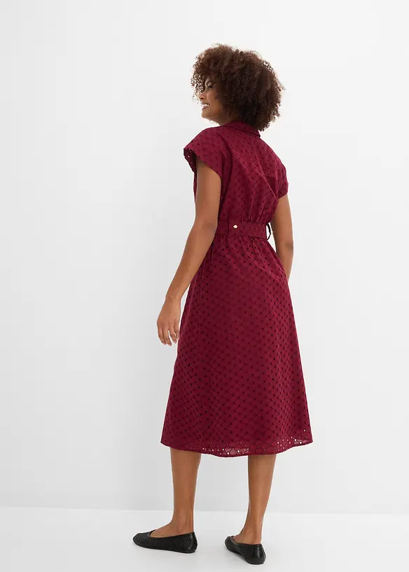 Abito chemisier in pizzo traforato, bonprix