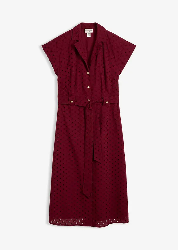 Abito chemisier in pizzo traforato, bonprix