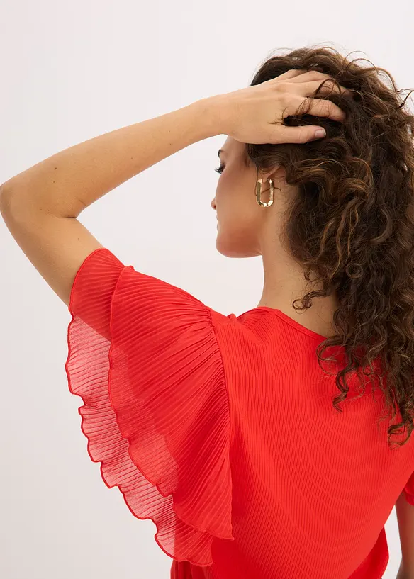 Maglia con volant, bonprix