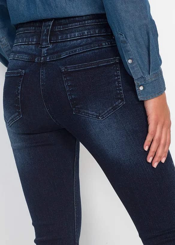 Jeans slim modellanti e ultramorbidi, vita alta, bonprix